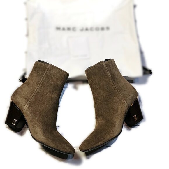 Brand New Marc Jacobs Suede Ankle Boots Taupe Size 9 US | 39 EU - Picture 4 of 15